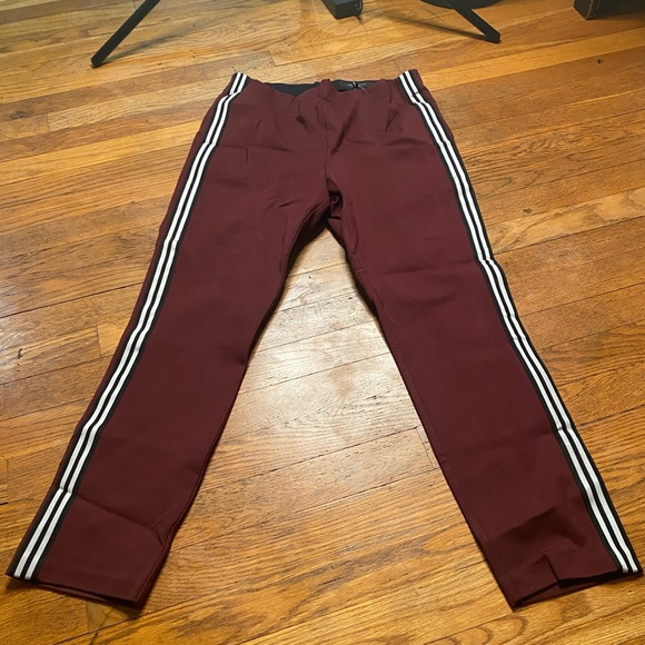 rag & bone Burgundy Side-Stripe Tailored Pants – Size 10 - Picture 3 of 9